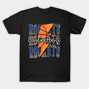 Graphic Basketball Rockets Proud Name Vintage T-Shirt